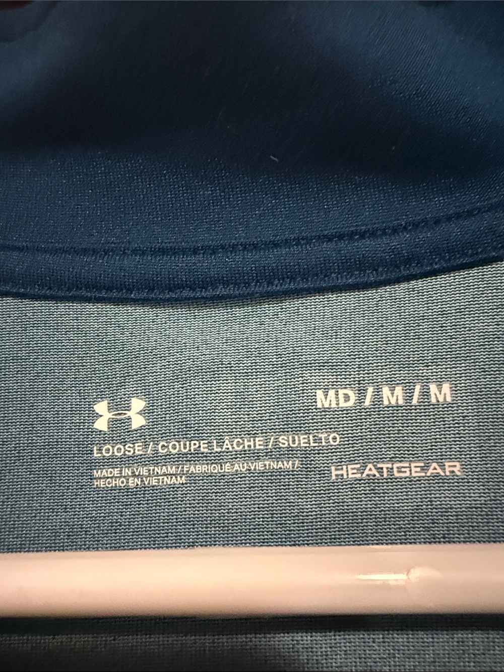 Under Armor HeatGear long sleeve 1/4 zip performance pullover over in dark teal - Picture 2 of 5